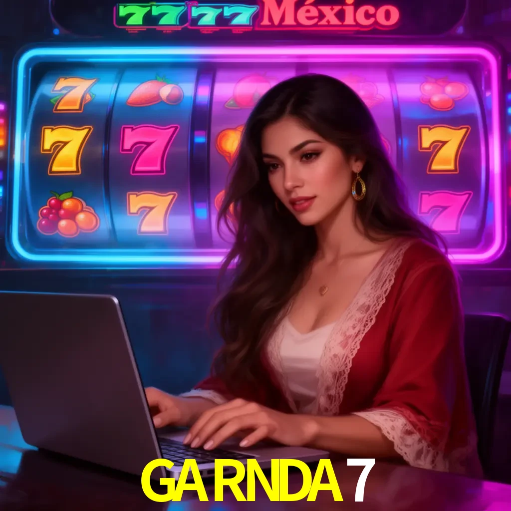 GARNDA7 Slots - tragamonedas, RTP y control Tragamonedas GARNDA7 con símbolos, saldo móvil y reglas de apuesta visibles